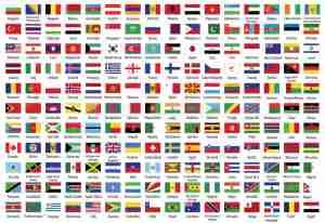 Kit com 20 Bandeiras de Países - Banderminas On-line